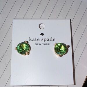 kate spade Green Crystal Stud Earrings